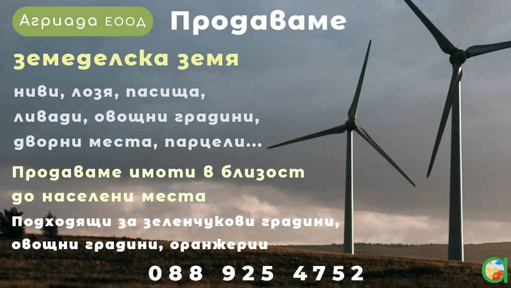 Продаваме ниви, лозя, пасища, ливади, овощни градини