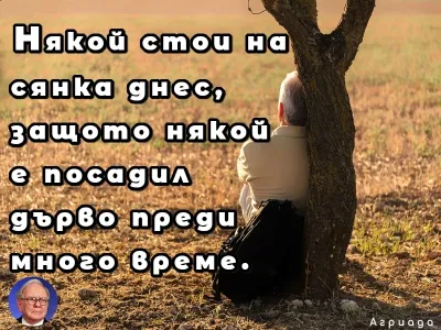 Посади дърво, гледай го как расте...